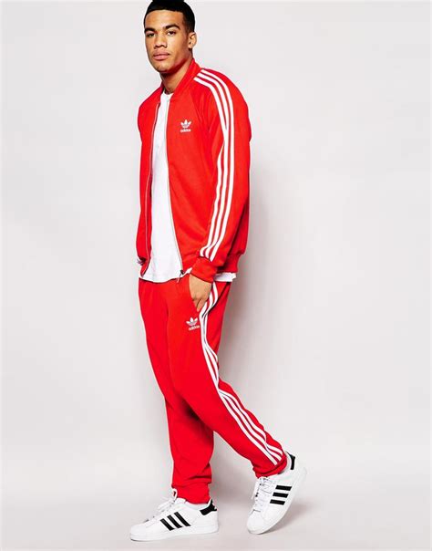 adidas red tracksuits